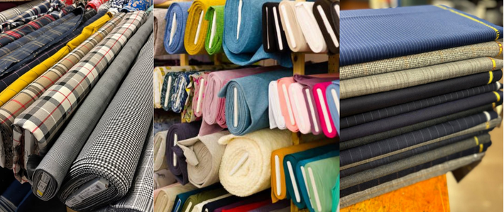 Shirting fabrics display